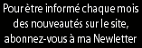 Abonnement à la newletter