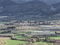 Paysages et panoramas depuis le château de Mison  Le village de Ribiers