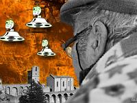 Créations Graphiques  Les envahisseurs ! Ces être venus d'une autre planète sous le regard de Pierrot