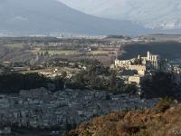 Photos du mois - Archives  Sisteron en fin d'après-midi depuis l'ancienne route d'Entrpierre (février 2019)