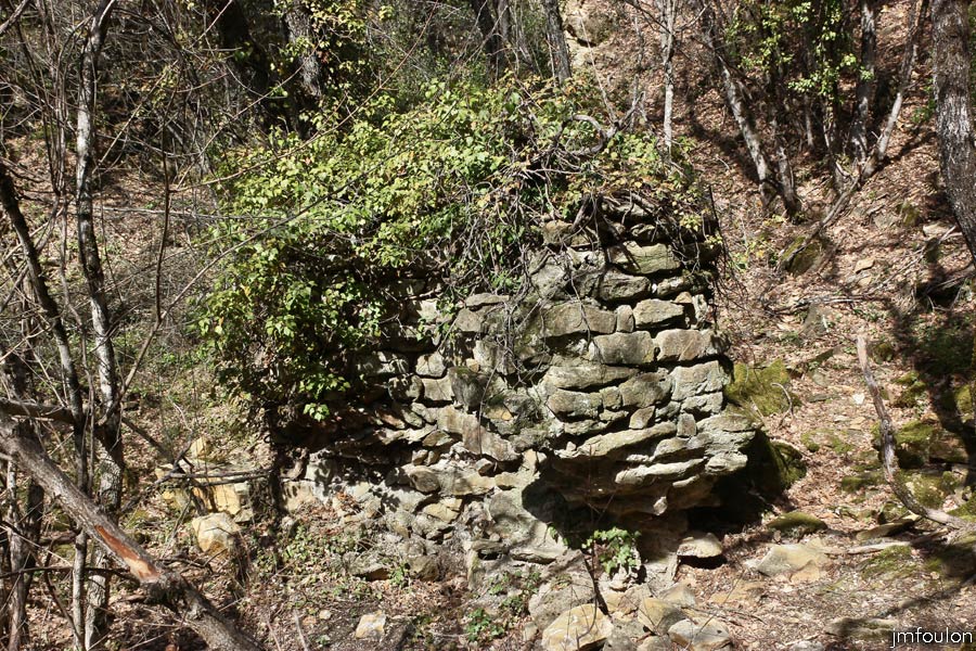 st-donat-haut-10web.jpg - St Donat le Haut - A l'Est se trouvent les restes d'une construction. Un pan de mur d'environ 2 m de long