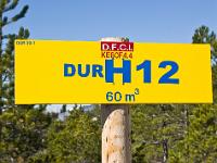 Enseignes et Panneaux  Panneau DFCI (défense de la forêt contre les incendies) au Sud du Forest d'Aubignosc