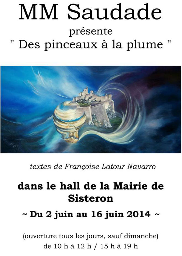 a-intro-saudade.jpg - Vernissage de l'exposition de Martine Saudade et Françoise Navarro  - Sisteron Juin 2014 Mairie de Sisteron