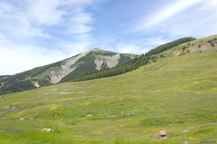 les_monges-084web.jpg - Les pâturages de Clapouse. Au loin Clot Ginous ou les Cimettes (2112 m)