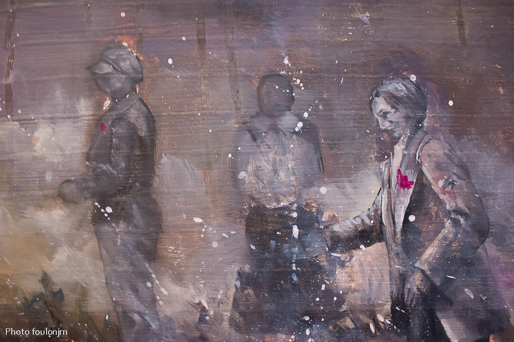 ilie-mitrea-003-2-2.jpg - Ilie Mitrea - "Art et Guerre" - Huile sur toile (détail)