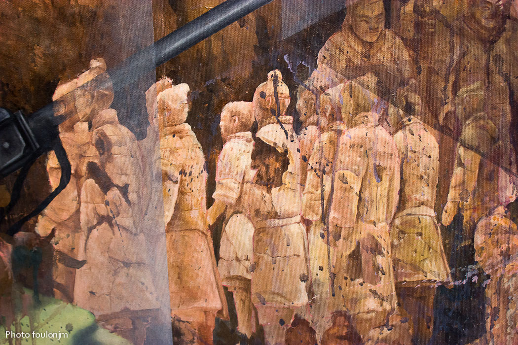 ilie-mitrea-008-2.jpg - Ilie Mitrea - "Art et Guerre" - Huile sur bois (détail)