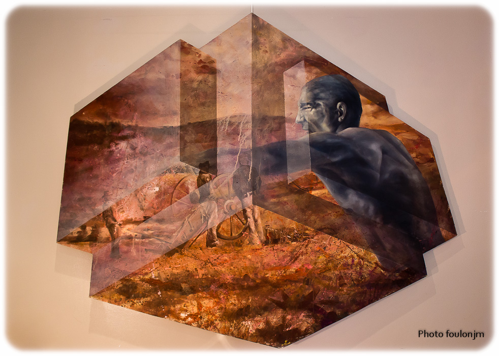 ilie-mitrea-009-2.jpg - Ilie Mitrea - "Art et Guerre" - Huile sur bois