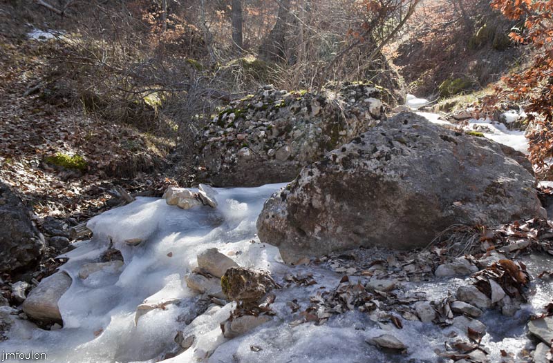 ravin-piche-14web.jpg - Le ravin de la Bauchouse. L'eau est totalement gelée