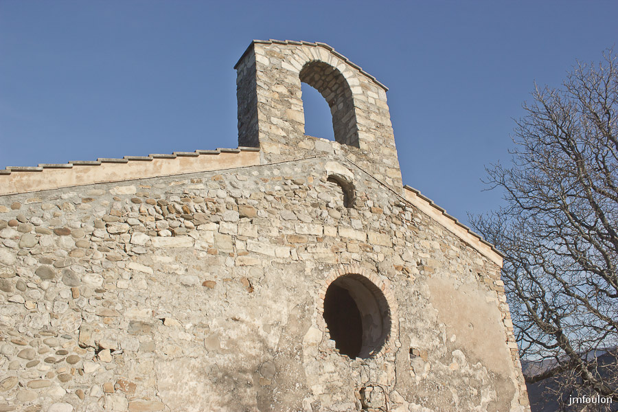 eglise-st-clement-005-2.jpg - Salignac -  Eglise Saint Clément - Le clocher-mur et la rosace