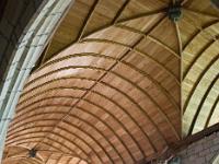 Sainte-Marie du Menez-Hom  Les plafonds en coque de bateau retourné, technique héritée des charpentiers de marine