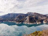 Lac de Serre-Ponçon  Vue depuis le belvédère de Le-Sauze-du-Lac