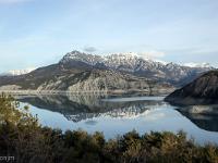 Lac de Serre-Ponçon  Paysage d'Ubaye - En face au centre, le Sauze-du-Lac ou nous étions précédemment