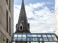 Lyon - 3 janvier 2024  Lyon - Croix-Rousse - Clocher de l'église Bon Pasteur ...