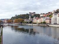 Lyon  La Saône et l'église Saint Georges