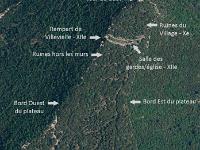 Plateau de Ganagobie (04)  Partie nord du plateau - IGN Géoportail légendé par mes soins ...