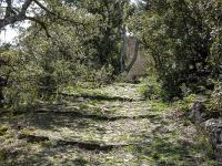 Plateau de Ganagobie (04)  La calade aux abords du prieuré ...