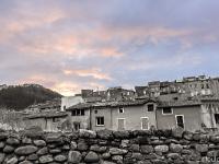 Sépia - Filtres - N&B partiel  Coucher de soleil sur Sisteron