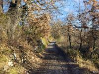 Sisteron - Ancienne route Napoléon  Autre vue sur l'ancienne route d'Entrepierres. Celle-ci était partiellement dotée de murets de pierre sèche de part et d'autre dont on voit ici sur la gauche les vestiges