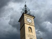 Sisteron - Vues diverses  Tour de l'horloge sous un ciel d'orage 2/2
