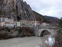 Sisteron 10 janvier 2018  La Durance et le pont de la Baume