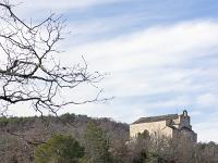 Saint Donat le Haut  Vue sur Saint Donat le Bas depuis le sentier au retour