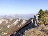 Tour du cirque de Valbelle  Vue sur le chemin parcouru depuis le Pas de Peipin