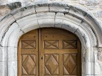 Vachères  Eglise St Chistophe (XIIIe) - Porte d'entrée