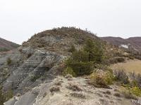 Du côté de Bevons un jour pluvieux d'hiver  La colline ou se situait le village médiaval de Bevons. Il ne subsiste aujourd'hui que quelques ruines dont celles du château que l'on aperçois en haut