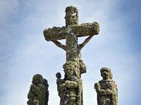Croix  Bretagne - Penmarch - Morbihan - Détail du calvaire de ND de la Joie