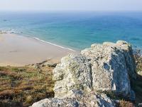 De la pointe de Dinan au Cap  de la Chèvre  Plage de la Palue depuis le sentier