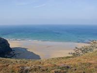 De la pointe de Dinan au Cap  de la Chèvre  Plage de la Palue depuis le sentier