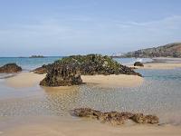 De la pointe de Dinan au Cap  de la Chèvre  Plage de Kerdeux - Basse mer