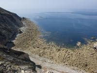 De la pointe de Dinan au Cap  de la Chèvre  Le trait de côte et la mer d'Iroise