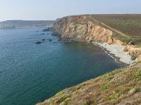 De la pointe de Dinan au Cap  de la Chèvre  Au loin la pointe de Dinan
