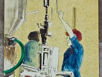 Douarnenez  Port Rhu - Oeuvre de Nibor sur les murs d'une ancienne conserverie