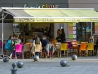 Visite de la ville de Gap (Hautes Alpes)  En terrasse rue Carnot