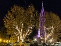 Gap  Place et cathédrale Saint Arnoux de nuit