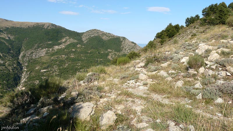 castellas-13web.jpg - Vue vers l'Est sur le chemin en arrivant au Plates