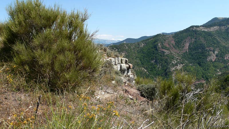 castellas-49web.jpg - Le mur à droite et la butte qui portait la Tour (vue vers le Sud/Est)