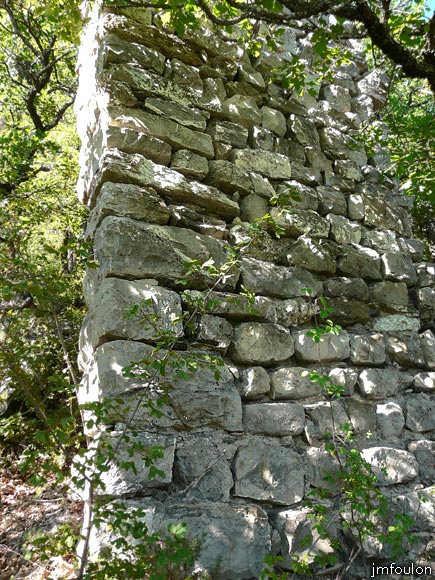 la-batie-51web.jpg - En contrebas subsiste un pan de mur avec un chaînage d'angle à sa gauche encore en parfait état