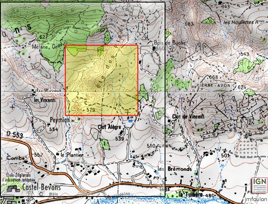 marnes-001-2.jpg - Carte IGN du lieu ...