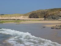 Crozon - Plage de la Palue  Vue sur la dune et le trait de côte