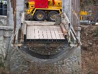 Pont de Fombeton  Le tablier. Dernière portion à découper et évacuer