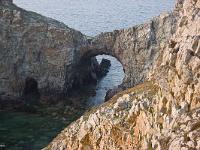 Crozon - Pointe de Dinan au couchant  L'arche du Château de Dinan