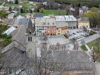 Jausiers  Vue sur le vieux Jausiers depuis le rocher du Chastel