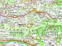 a-lacoste  Situation géographique du village de Lacoste (IGN Géoportail)