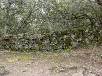 Plateau de Ganagobie (04)  Ruines hors les murs devant le rempart de Villevieille ...