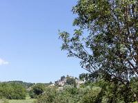 Salagon  Vue sur le village et le château de Mane depuis le jardin médiéval ...