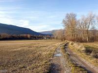 Ferme ruinée de la Tuilière à Ribiers  Au loin vers le centre, la ferme ruinée de la Tuilière que nous allons visiter