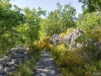 Au Sud de Valbelle  Murs de pierres de part et d'autre ...